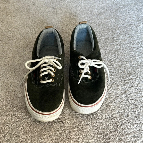 Olive green and tan suede vans scotch gaurd womens 9 lace up sneakers - Picture 2 of 9